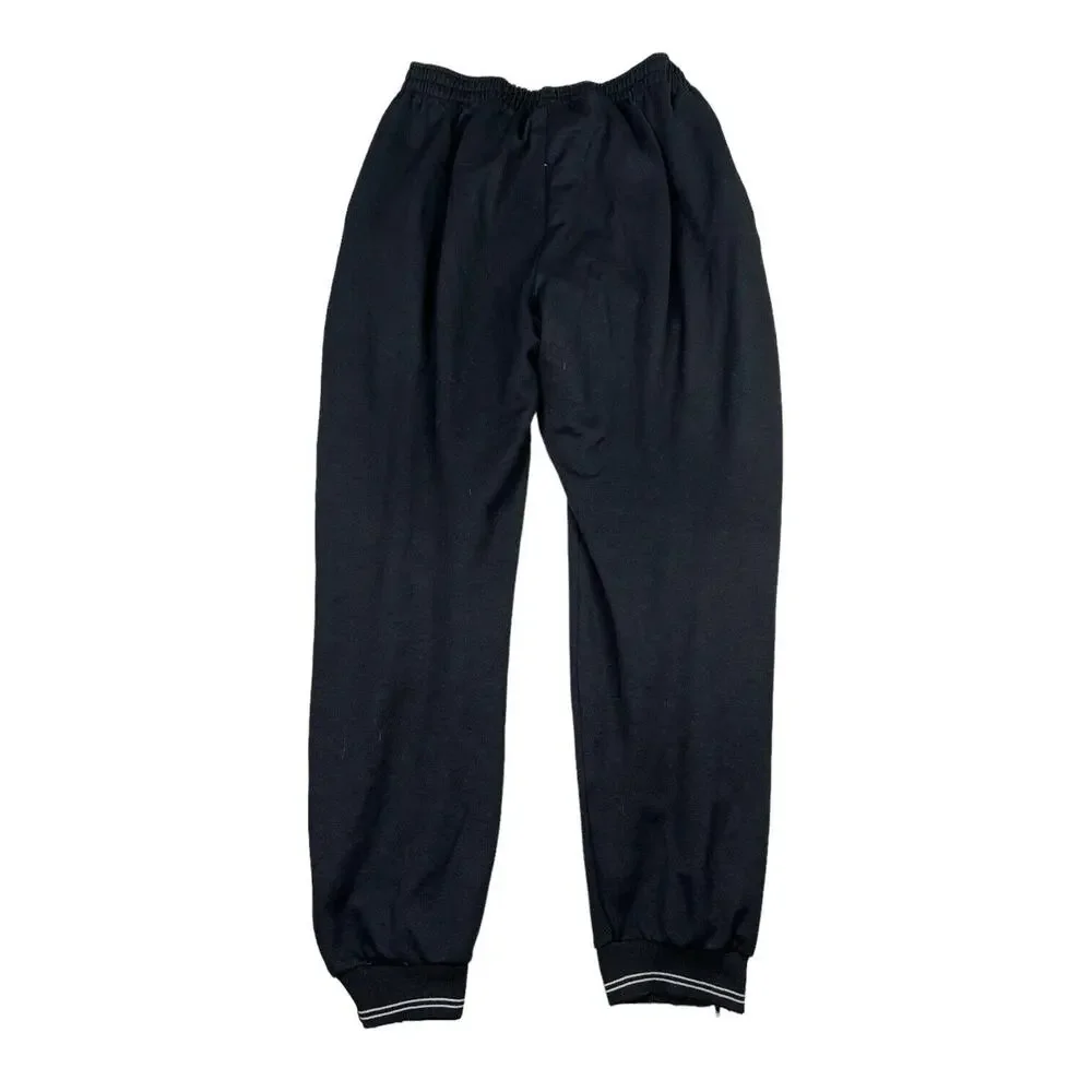 Nike VTG 90s Jogger Sweatpants Zip Ankle FLAW Black Youth Large 12/14